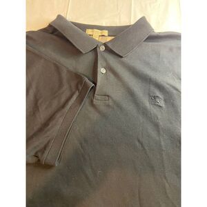 Men's Burberry London Black Golf Polo Shirt-‎ Size L
